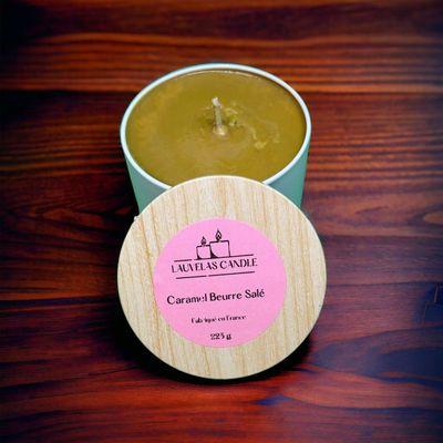 Bougie coulée caramel beurre salé, 225 g