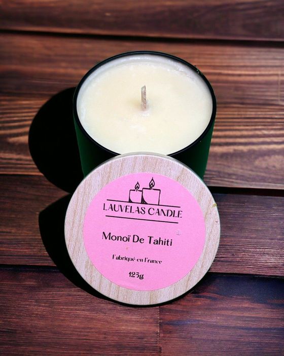 Bougie coulée monoï de Tahiti, 125 g